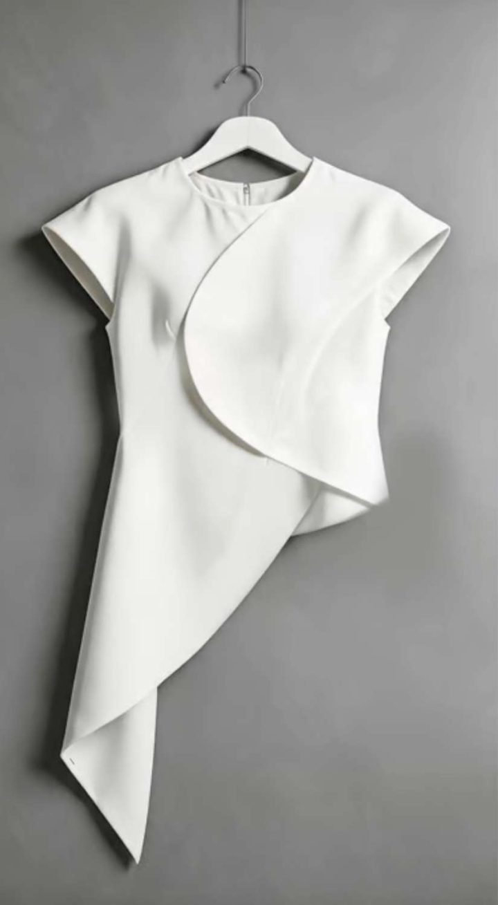 Flow asymmetrical blouse