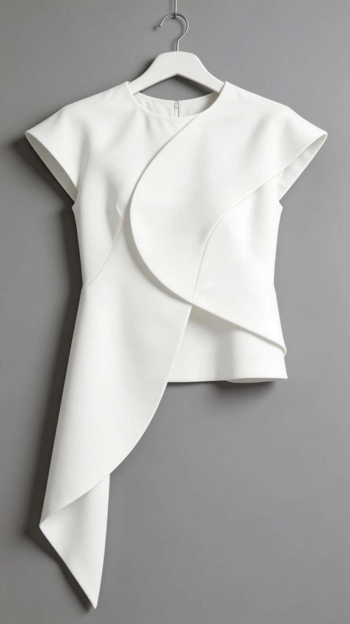 Flow asymmetrical blouse